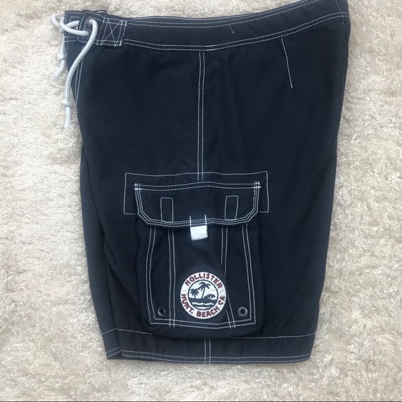 HOLLISTER  Black Board Shorts Walking Shorts - Picture 3 of 6